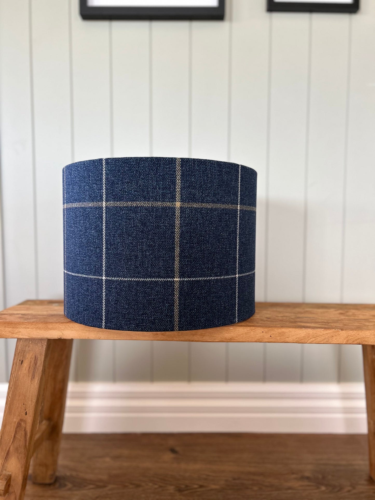 George Navy Check Lampshade