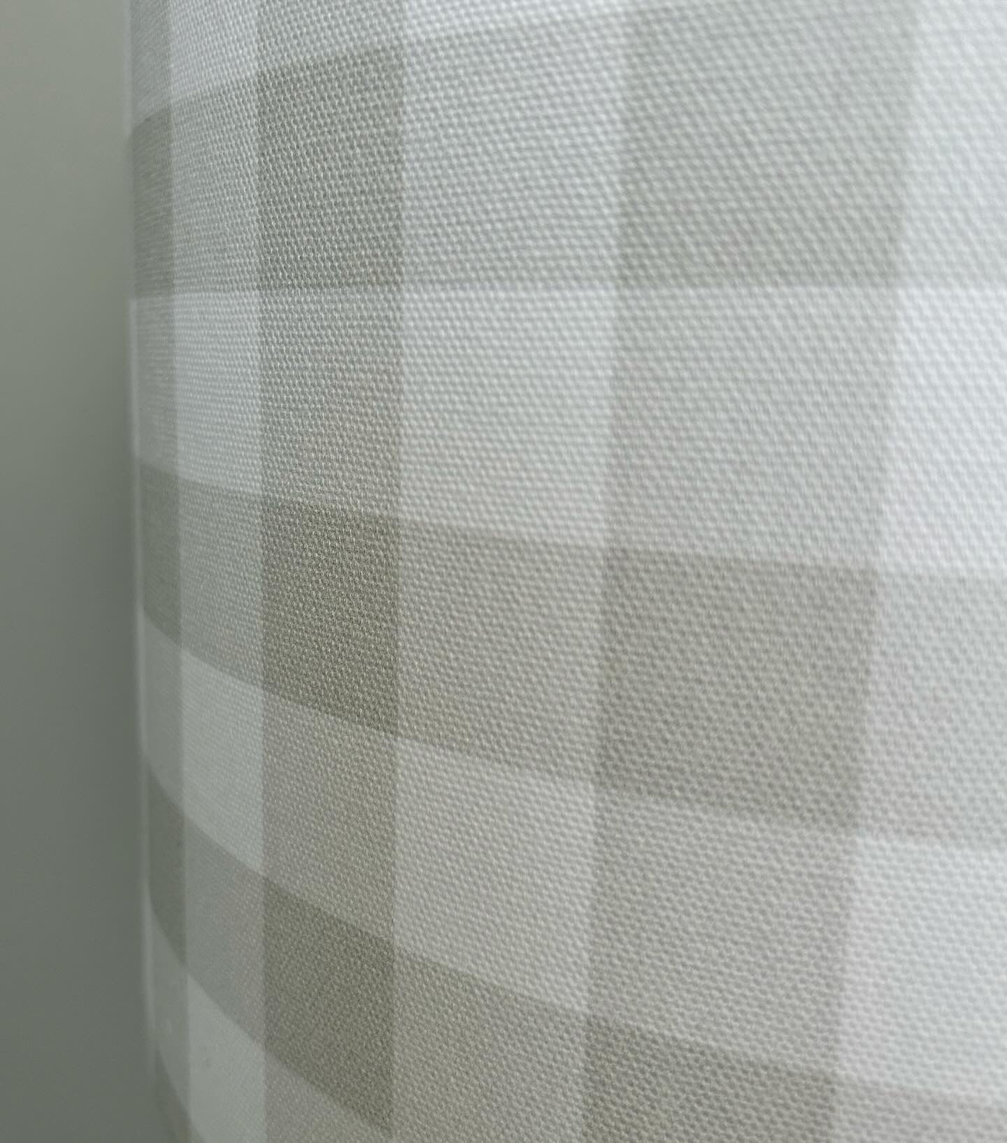 Small Gingham in "Linen" 35cm Drum Lampshade