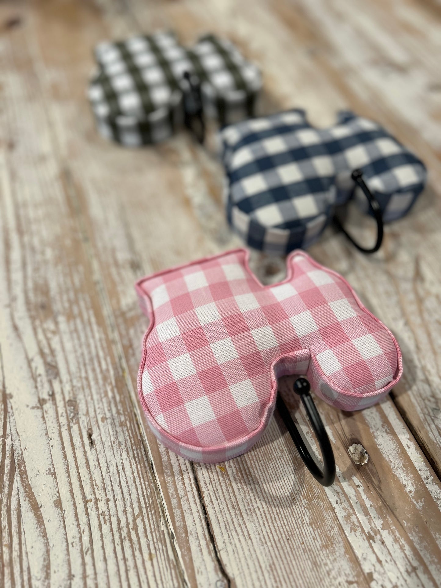 Pink Gingham Tractor Hook