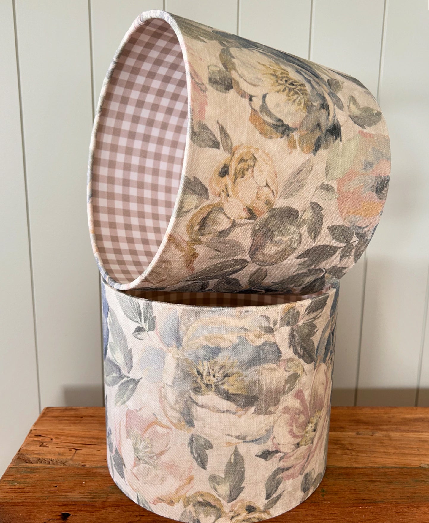 Everleigh Porcelain Gingham 25cm Lined Lampshade