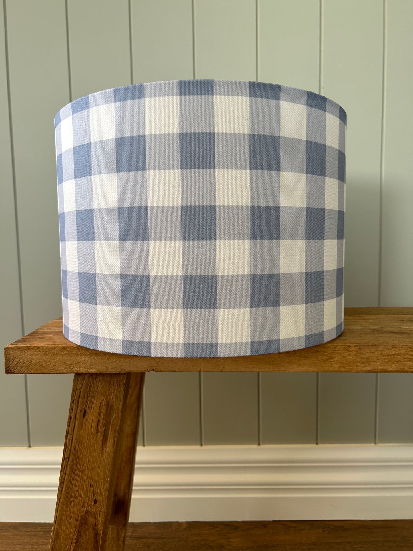 "Classic Breeze Small Check" Drum Lampshade