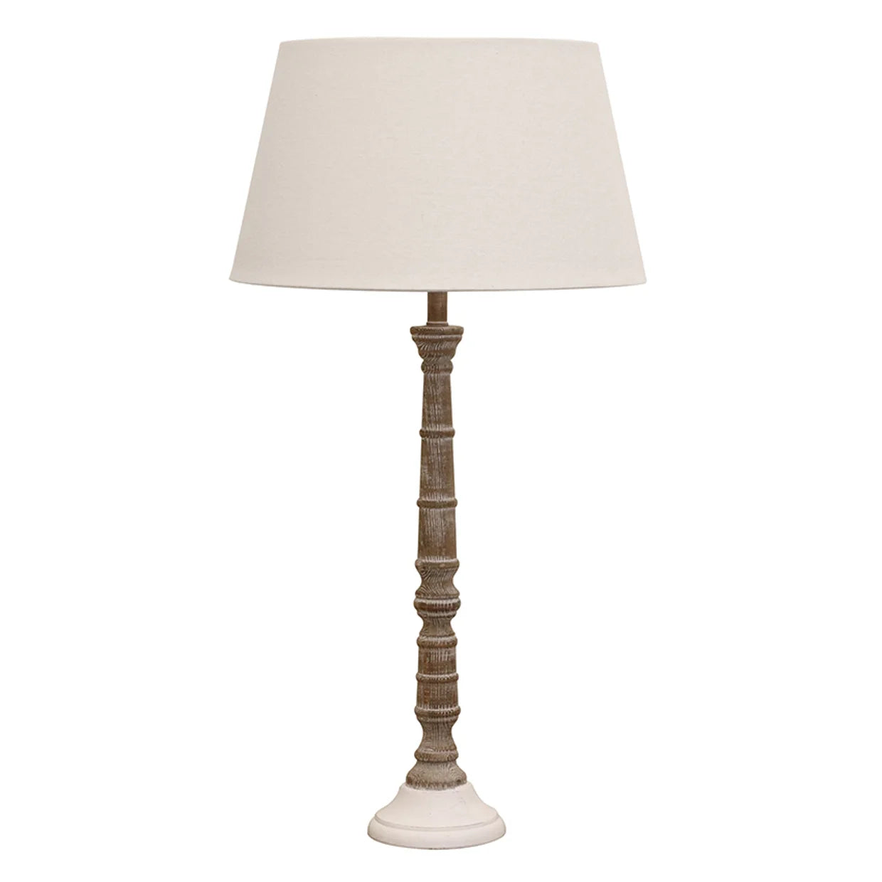 Claudette Natural/White Bedside Lampbase