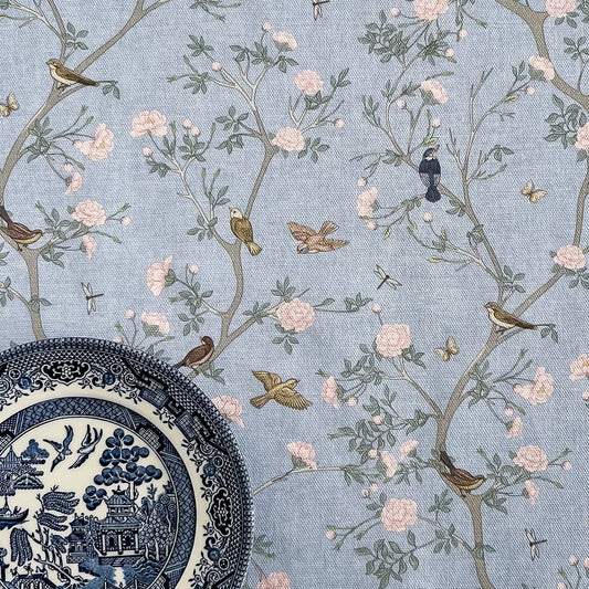 Camellia Garden Pink Fabric - Serenity